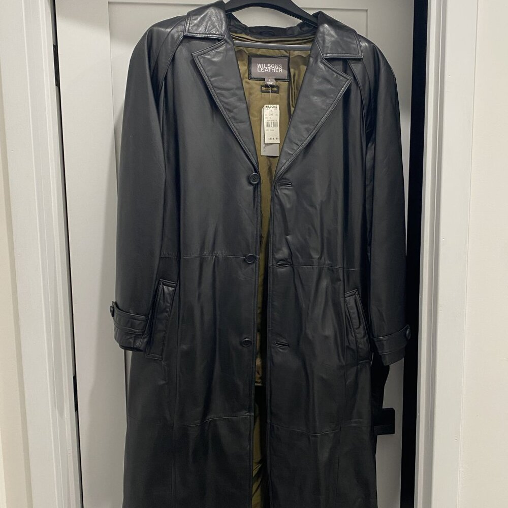 Men's Leather Coat. Willsons Leather. 100% Genuine Leather.